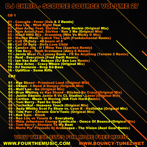 Dj Chris Scouse Source Volume 27 Back